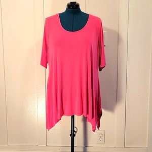 Soft Surroundings Hot Pink 3X Butterfly Tunic